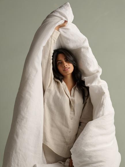 Bedfolk 100% Linen Bedding - view 2, Snow