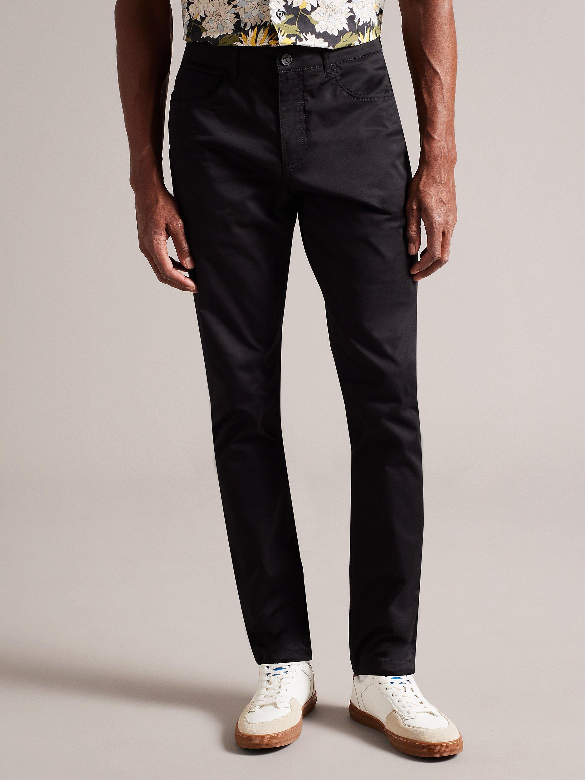 Ted Baker Daniels Irvine Slim Fit Chino Trousers, Black Black