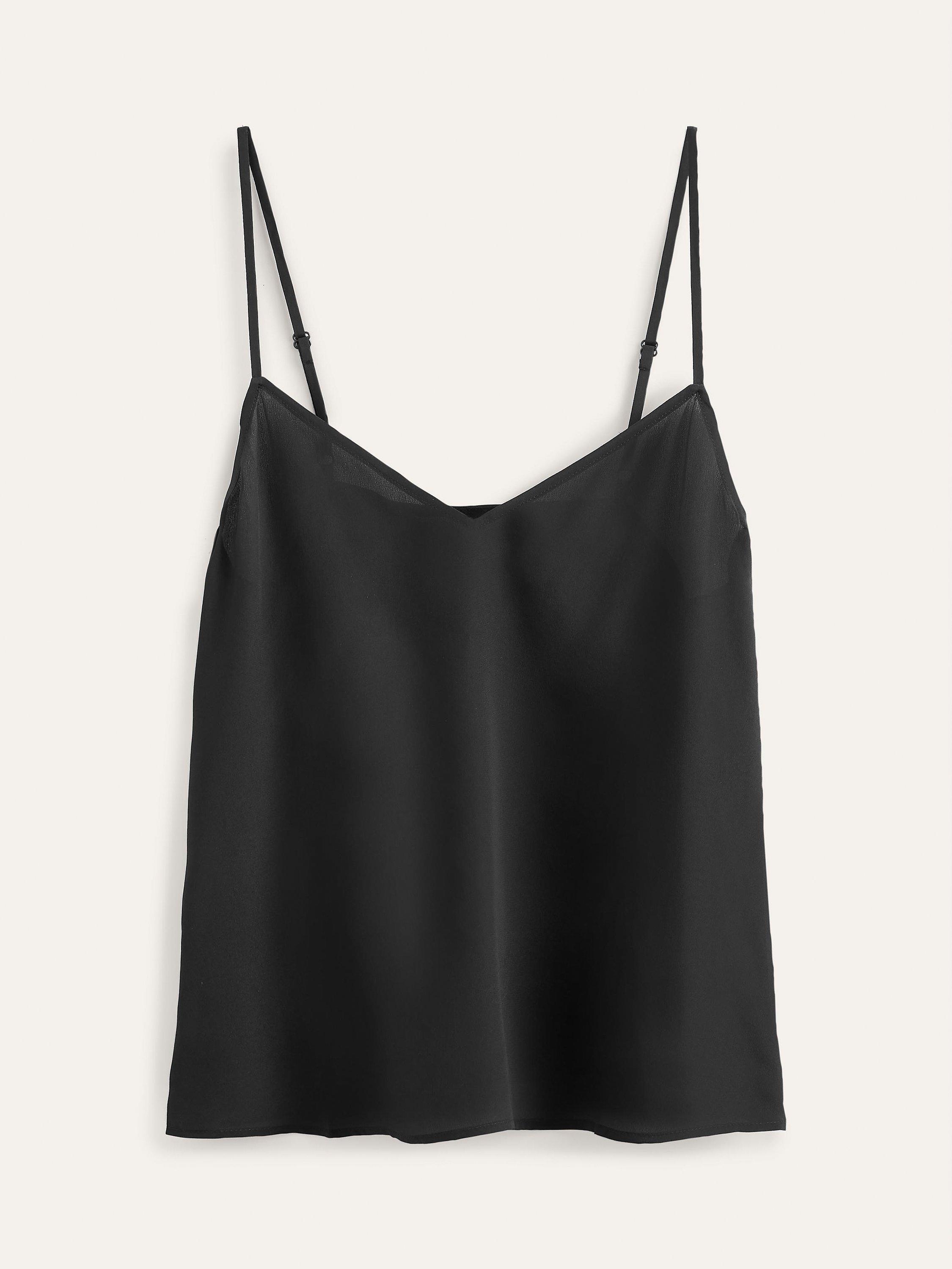 Product image 5 of 5, which shows Boden Silk Cami Top, Black, 8