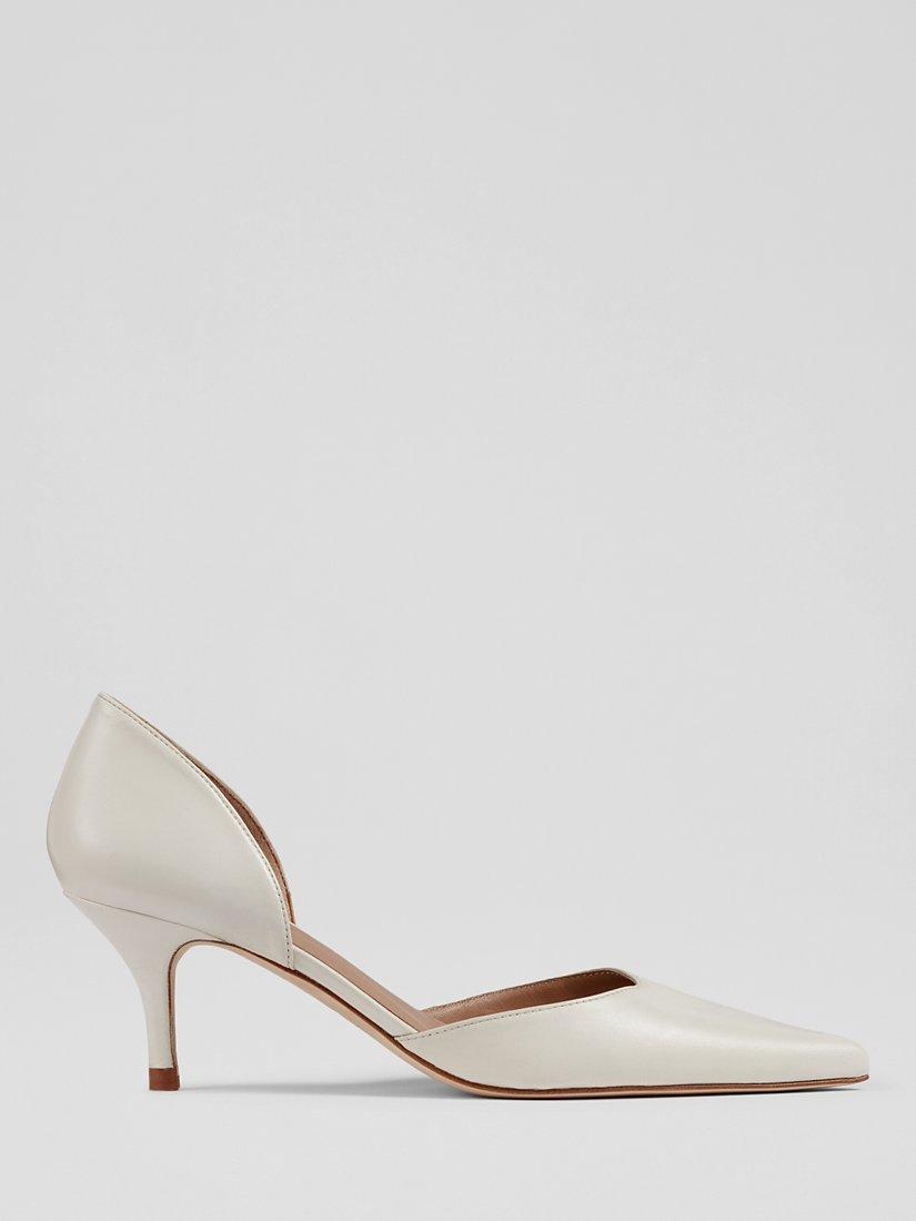 L.K.Bennett Harley Leather Kitten Heel Court Shoes