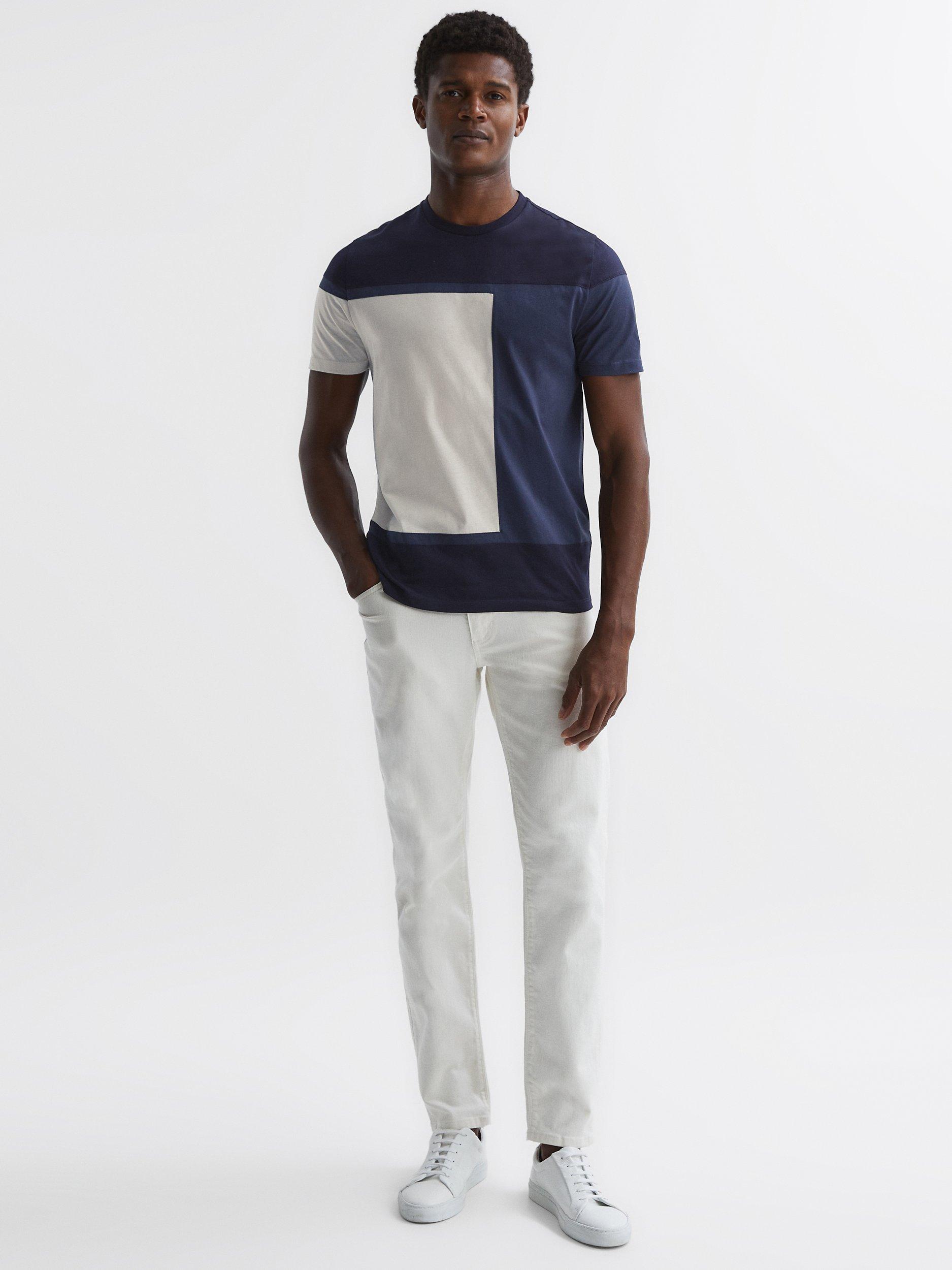 Reiss Holborn Colour Block Cotton T-Shirt
