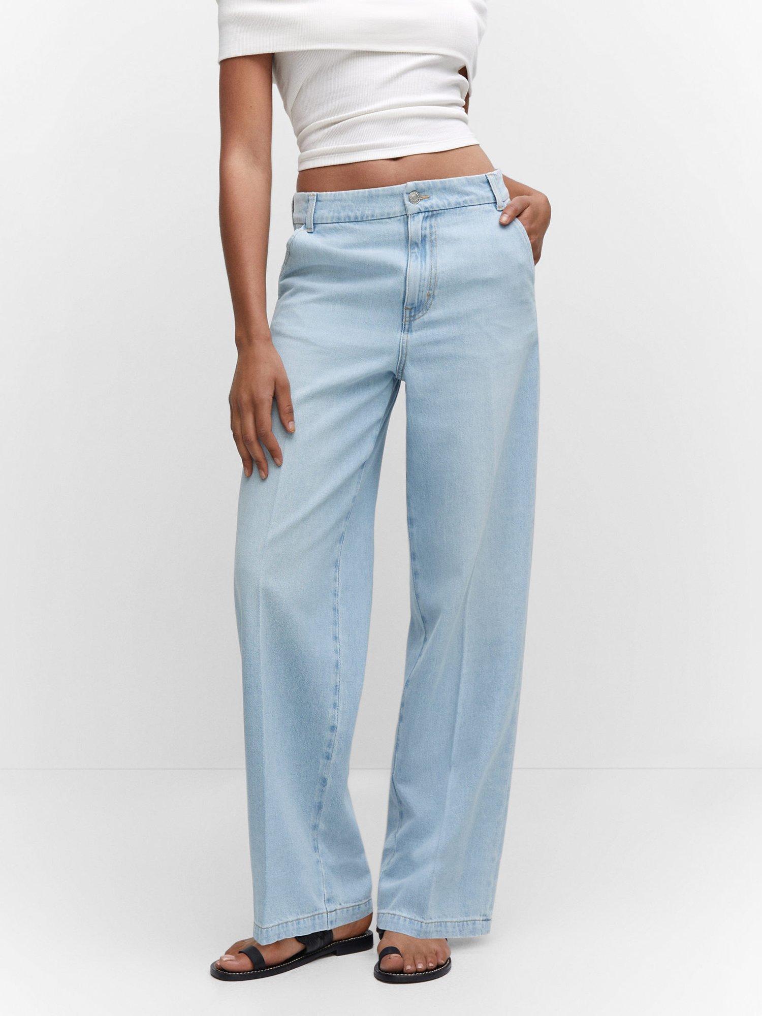 Mango Tailor Wide Leg Jeans