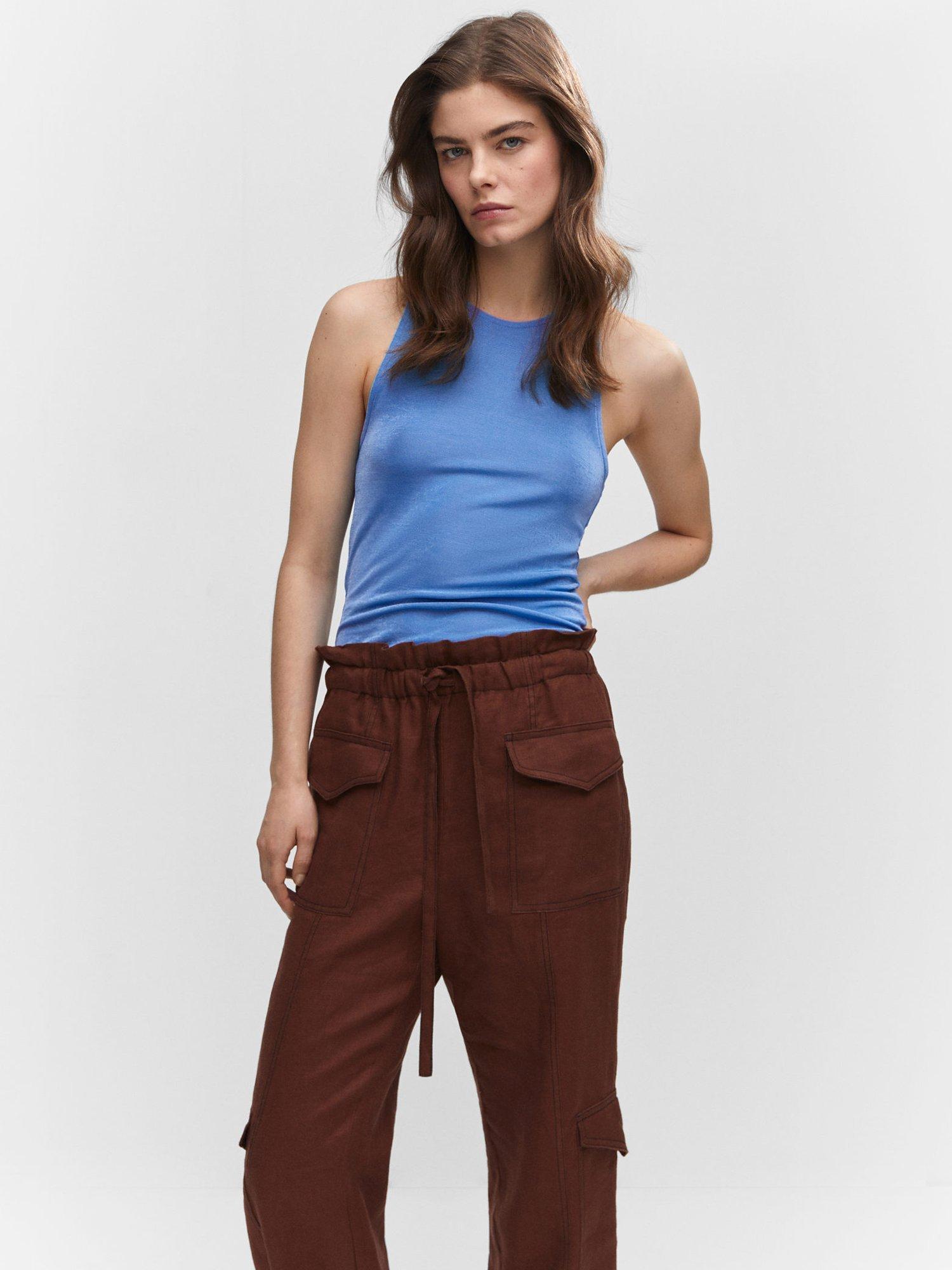 Mango Dexter Tank Top, Medium Blue