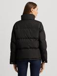 Lauren Ralph Lauren Crest Patch Quilted Short Coat, Black