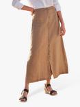 Pure Collection Button Through Linen Skirt