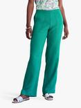 Pure Collection Laundered Linen Wide Leg Trouser, Jade