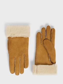 Gerard Darel Fantine Sheepskin Gloves, Camel