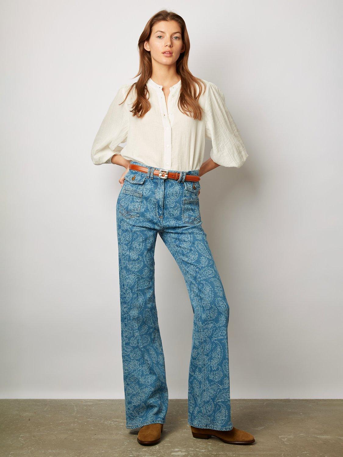 Gerard Darel Narin Cotton Blouse, White
