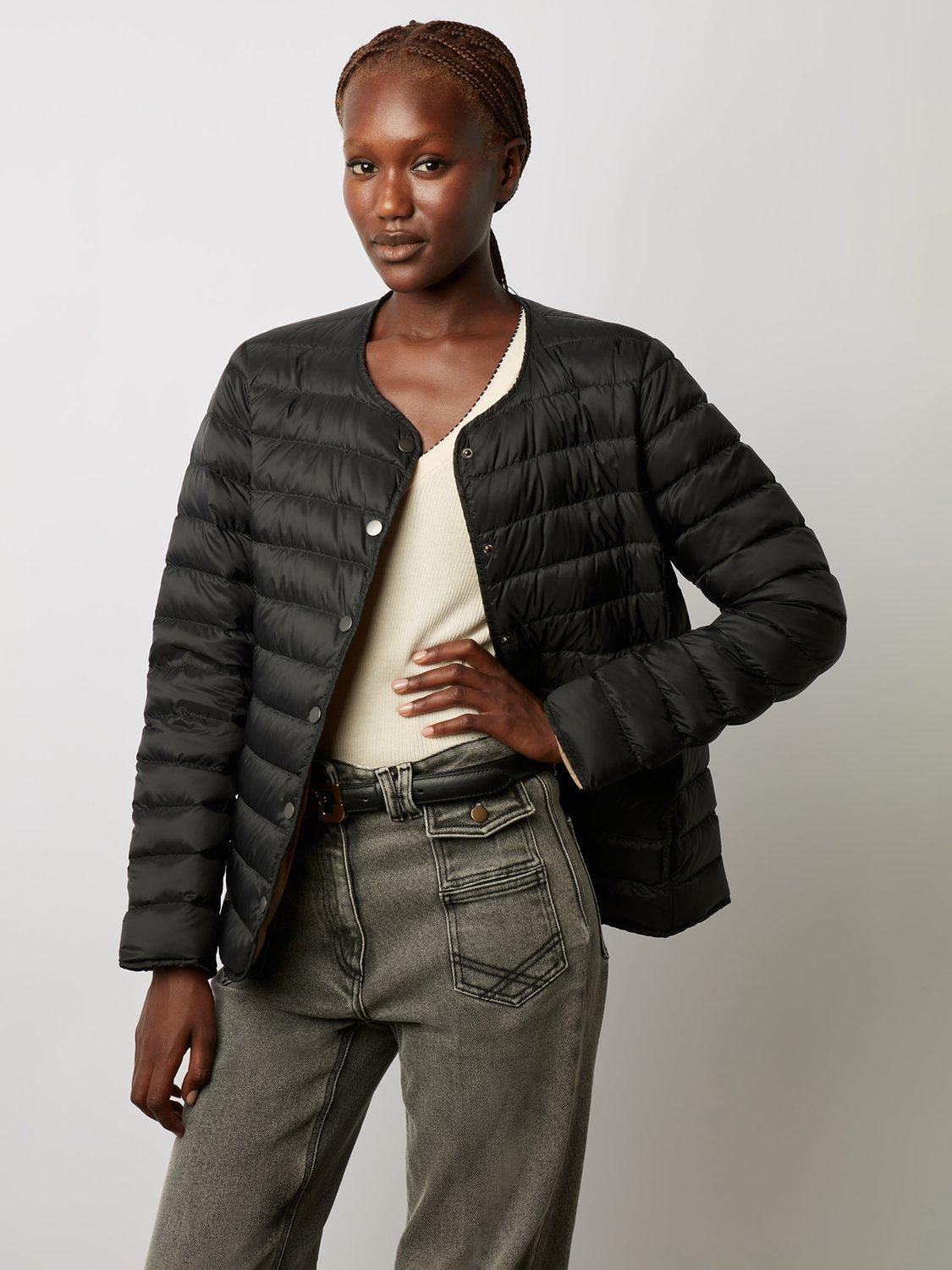 Product image 1 of 4, which shows Gerard Darel Sade Plain Quilted Jacket, Black, 10
