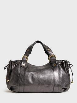 Gerard Darel 24H Leather Shoulder Bag, Grey