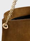 Gerard Darel Charlotte Suede Chain Handle Bag, Amber