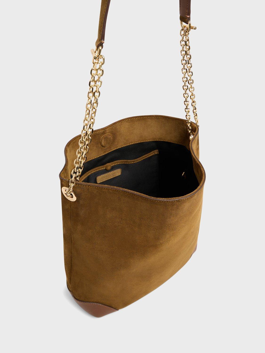 Suede chain bag online