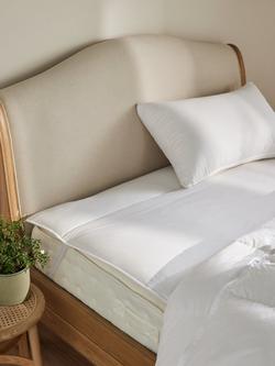 John Lewis Natural Collection British Wool Mattress Topper - view 2, White