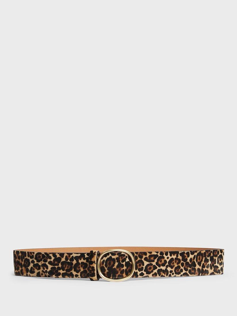 Gerard Darel Paloma Leopard Print Jeans Belt, Camel