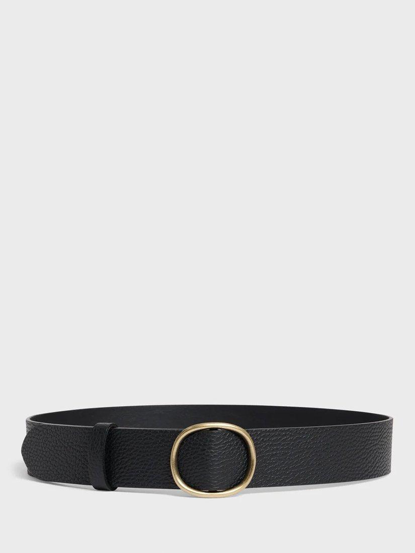 Product image 1 of 2, which shows Gerard Darel Paloma Leather Jeans Belt, Black, 10