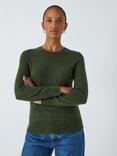 John Lewis Cashmere Crew Neck Jumper, Khaki