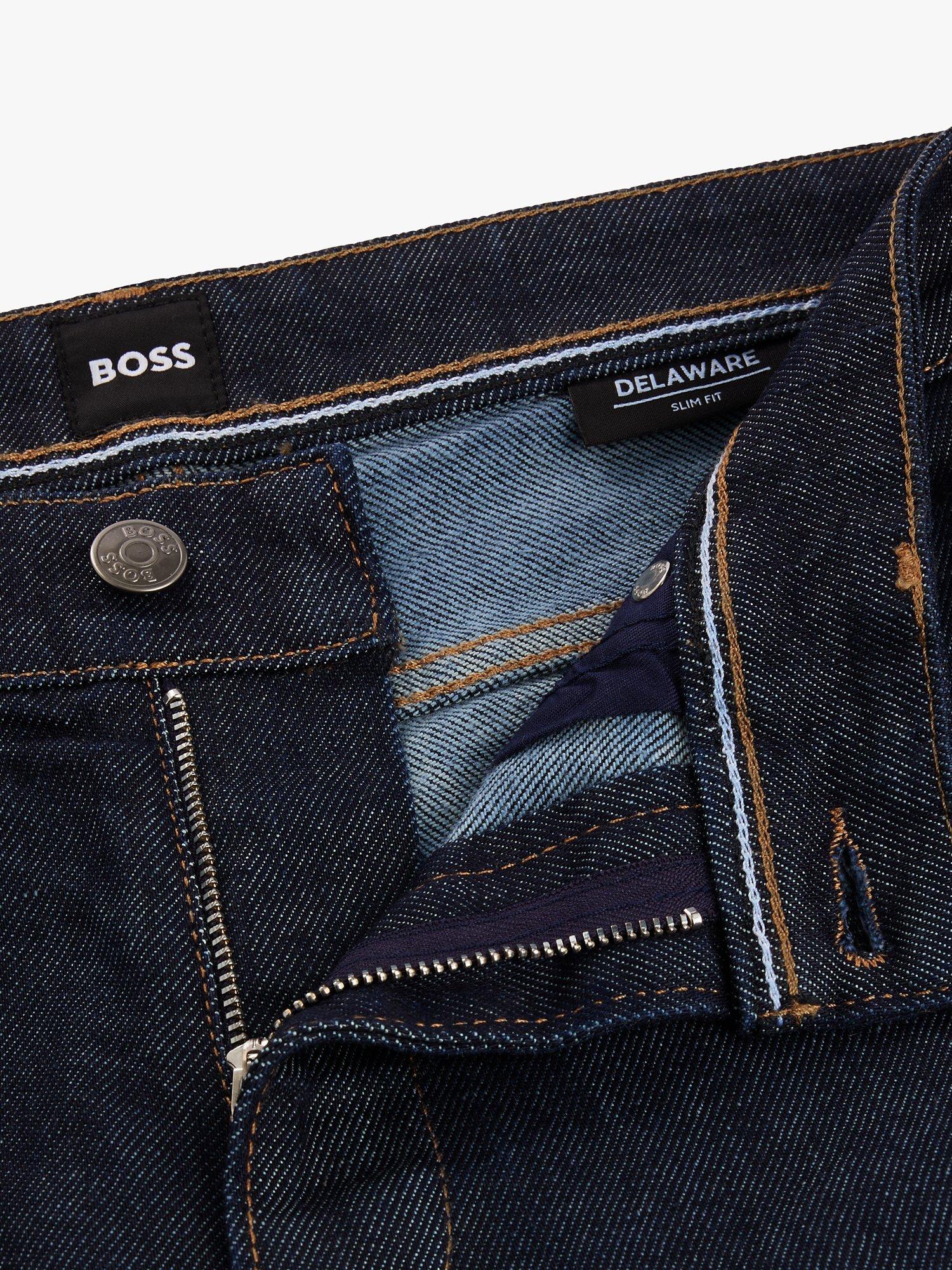 BOSS Delaware3 Slim Fit Jeans, Navy, 30R