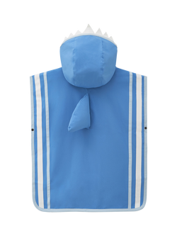 Roarsome Kids' Reef Poncho, Blue Mid - view 2, Blue Mid