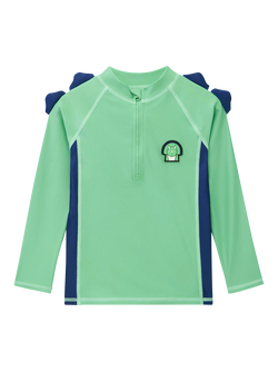 Roarsome Kids' Spike Rash Vest, Mid Green, Mid Green