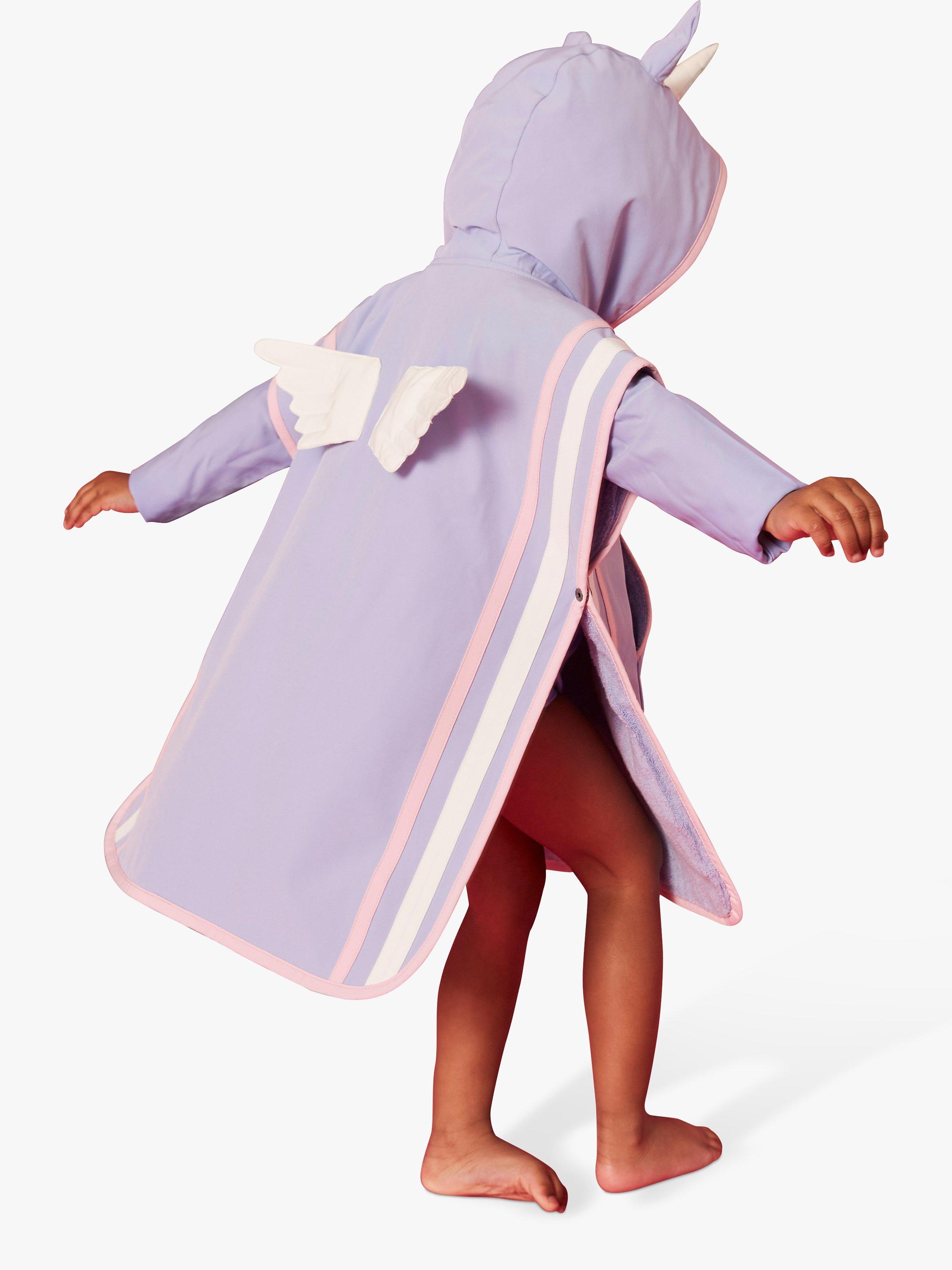 Product image 4 of 4, which shows Roarsome Kids' Sparkle Poncho, Lilac, 1-4 years