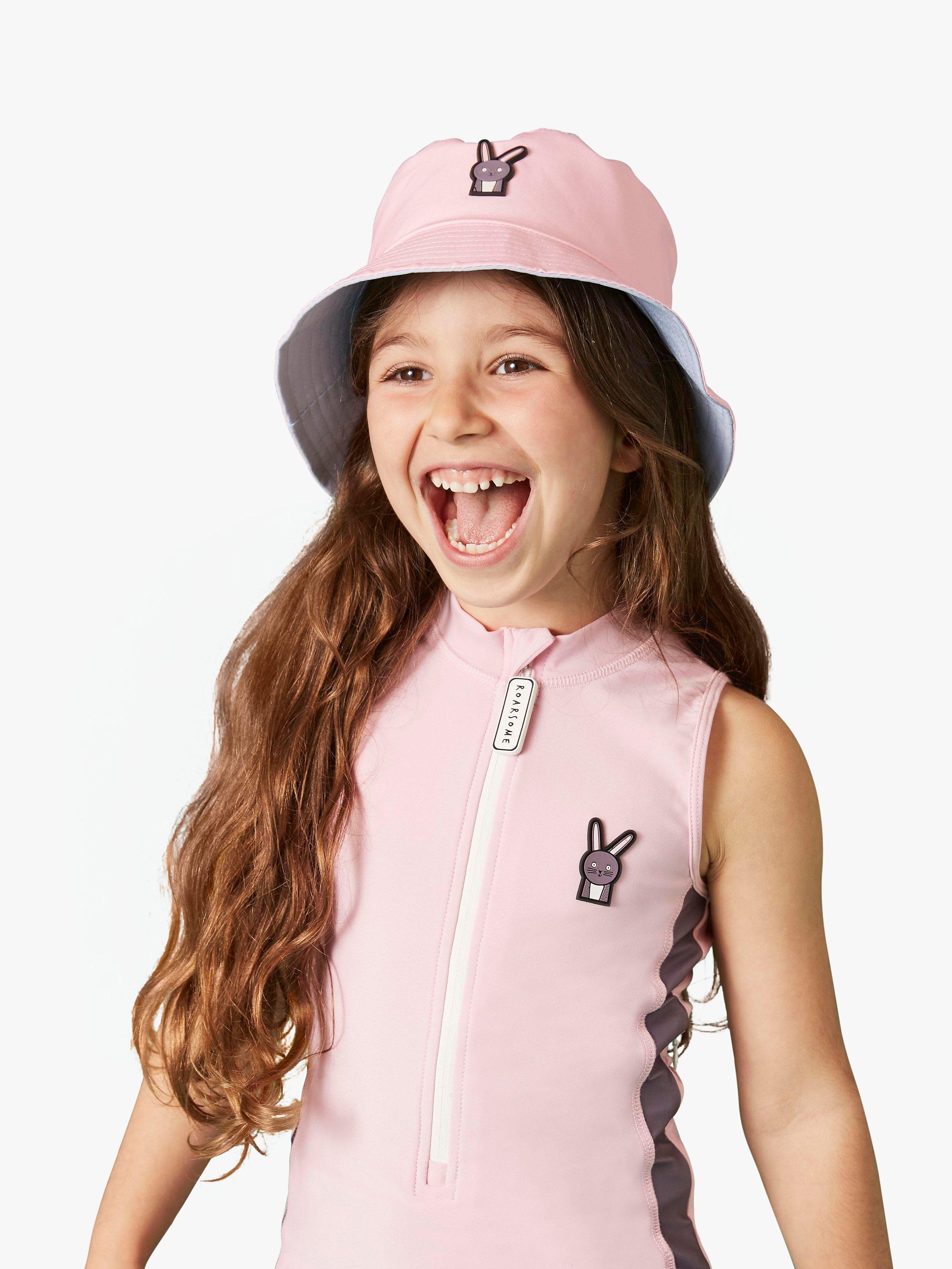 Product image 5 of 6, which shows Roarsome Kids' Hop The Bunny Swimsuit, Pink, 2-3 years