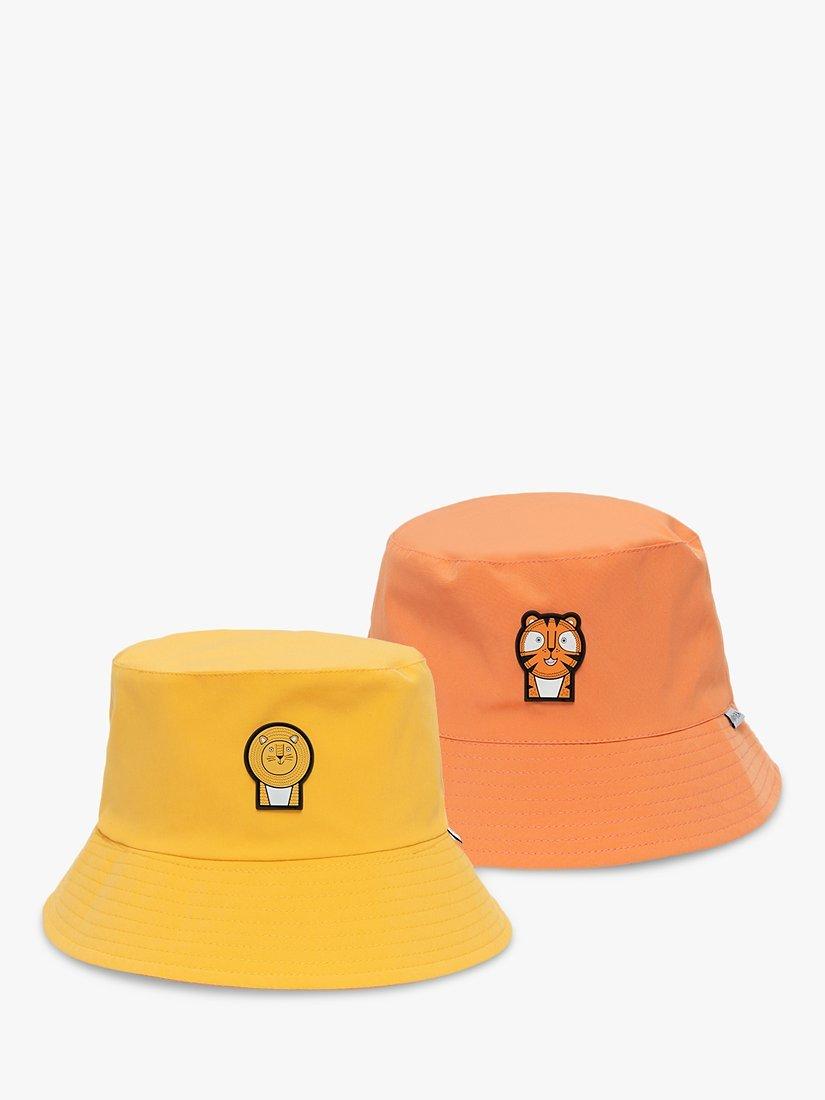Roarsome Kids' Waterproof Reversible Bucket Hat, Yellow