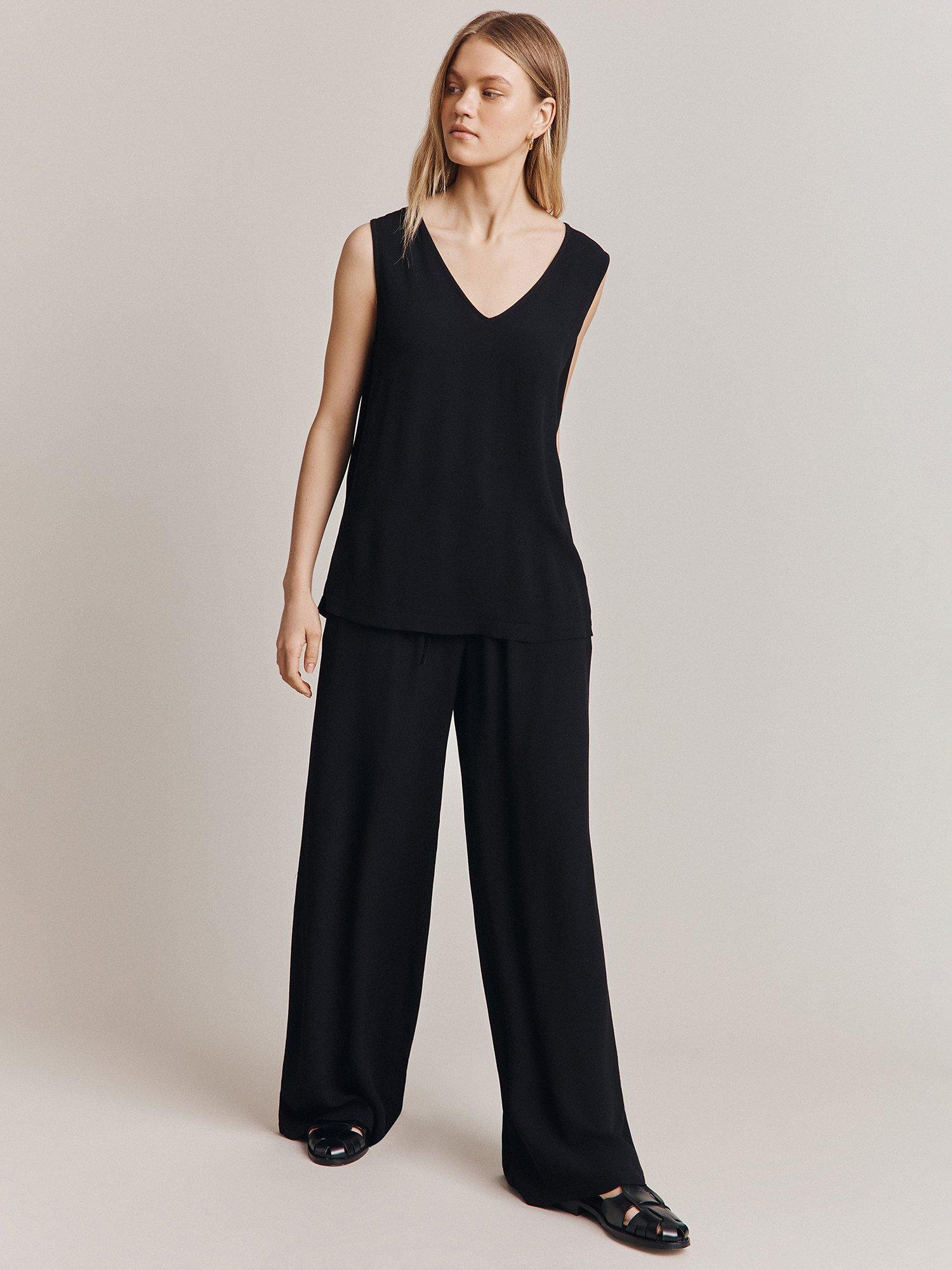 Ghost Harper Wide Leg Trousers, Black