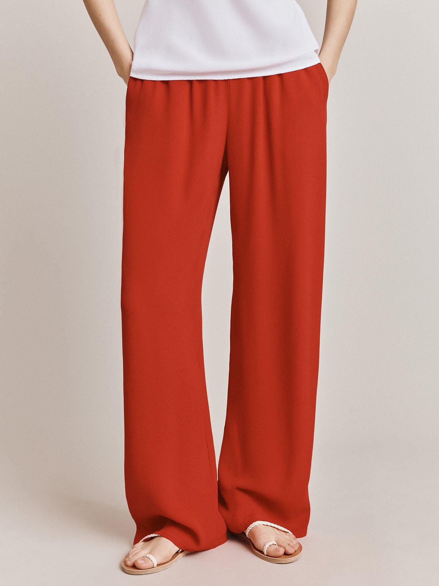 Ghost Olivia Wide Leg Trousers, Poppy