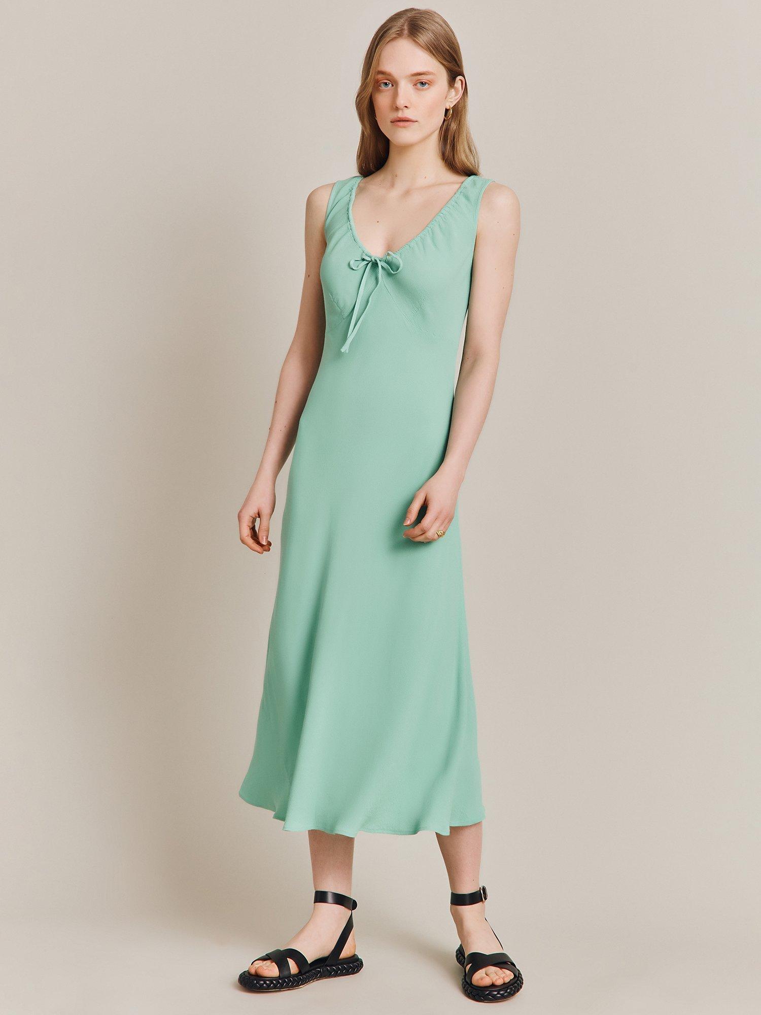 Ghost Trixie Tie Detail Midi Dress