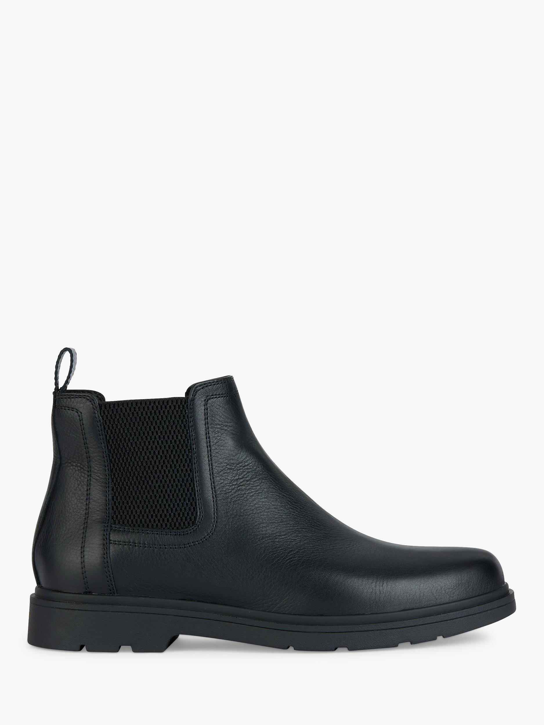 Geox Spherica Wide Fit EC1 Leather Chelsea Boot, Black