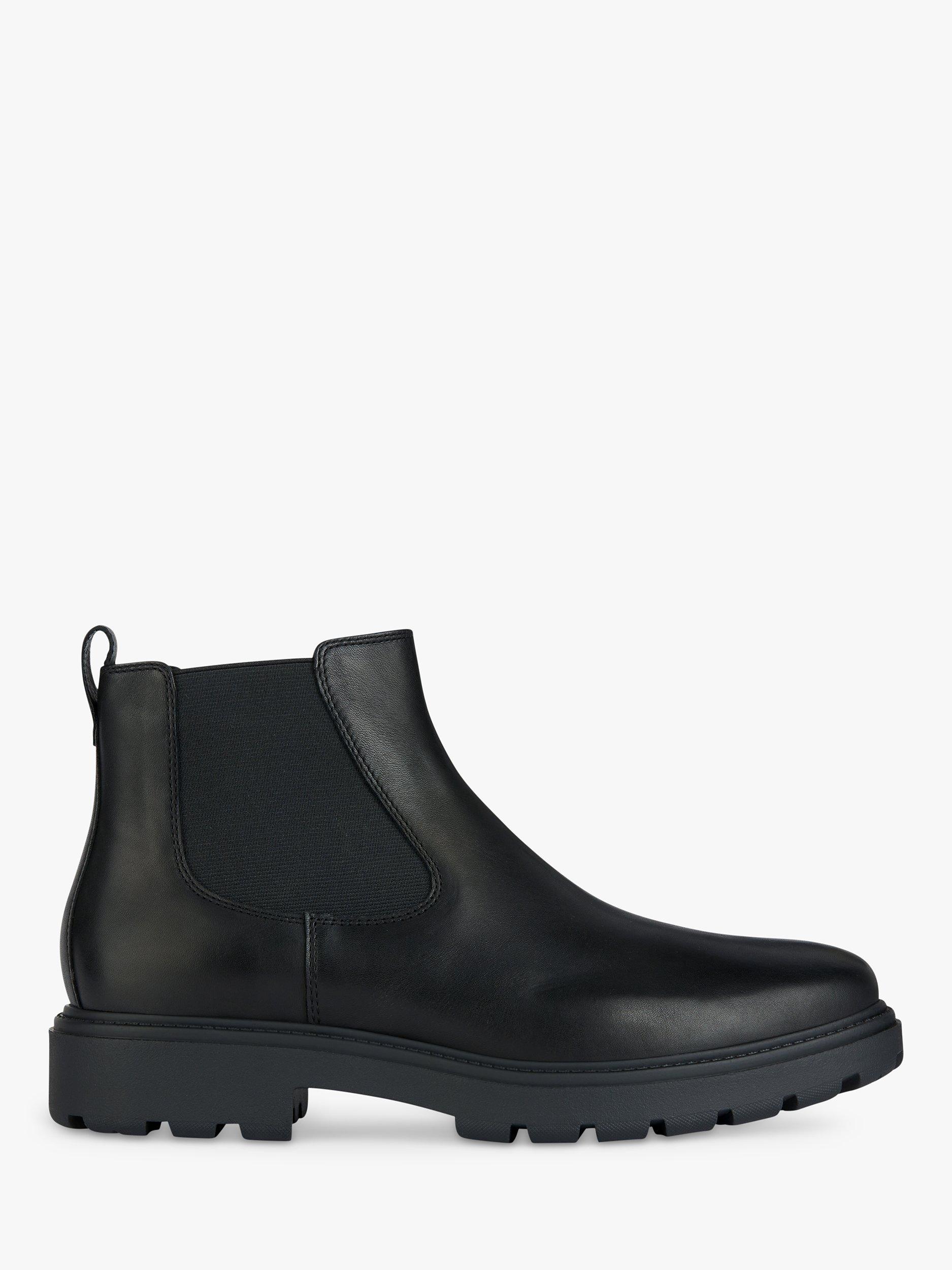 Geox Spherica Wide Fit EC7 Leather Ankle Boot, Black