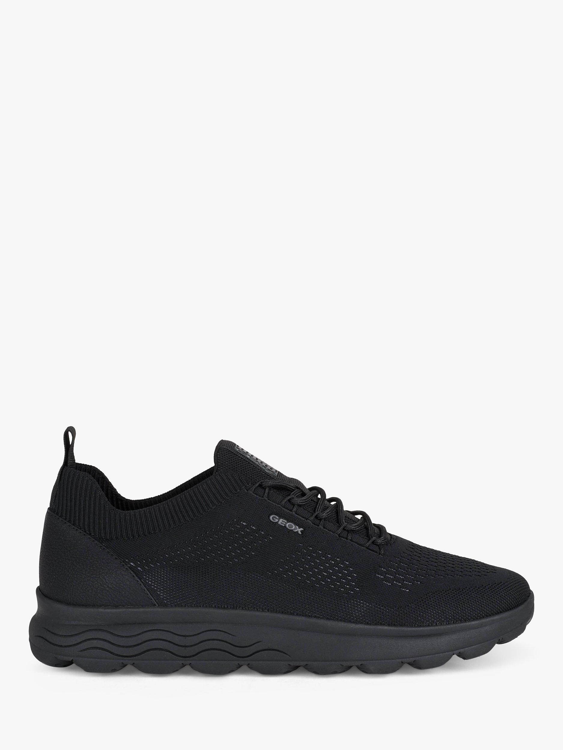 Geox Spherica Lace Up Trainers, Black