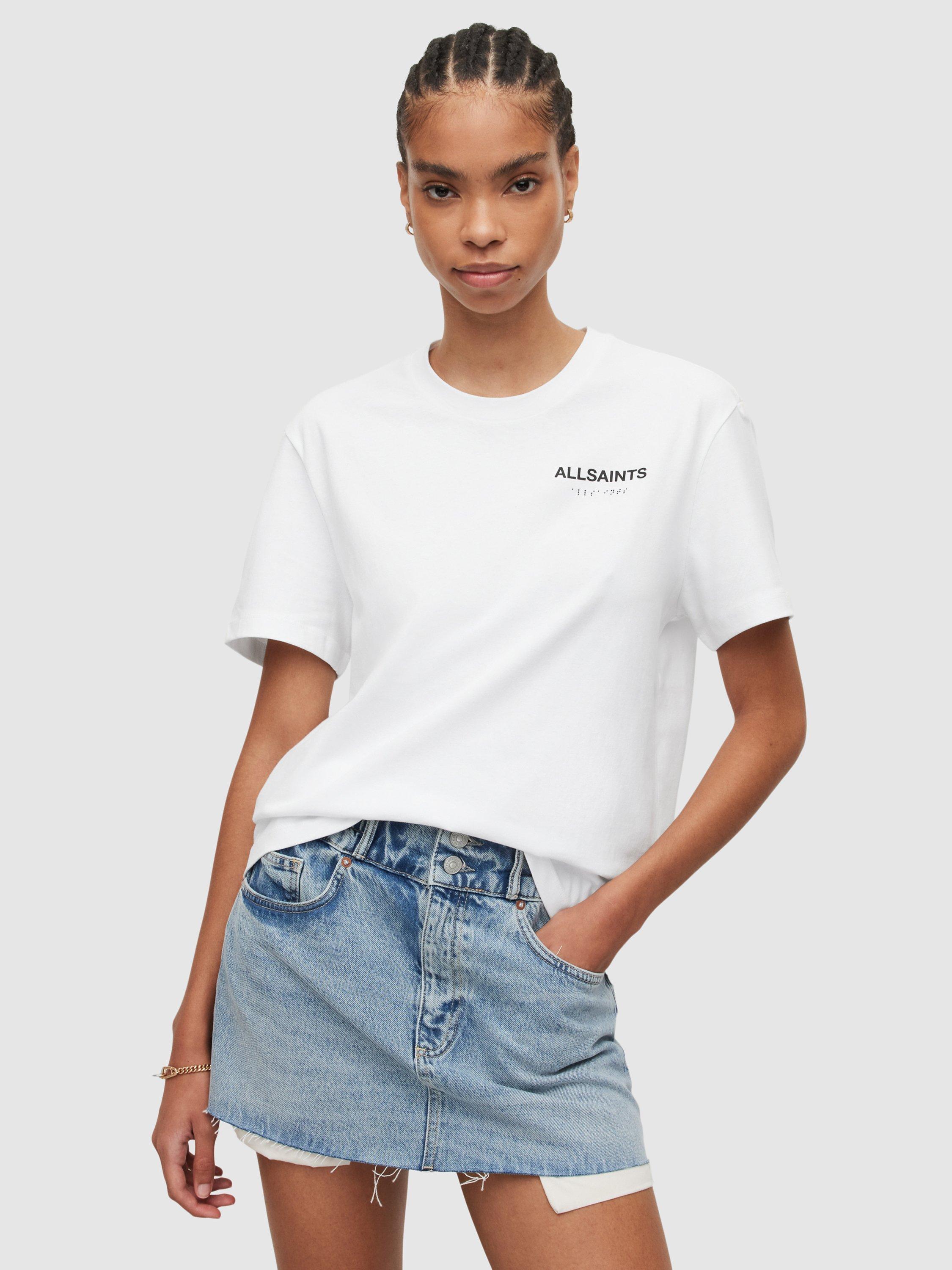 AllSaints Bryn Boyfriend T-Shirt, White