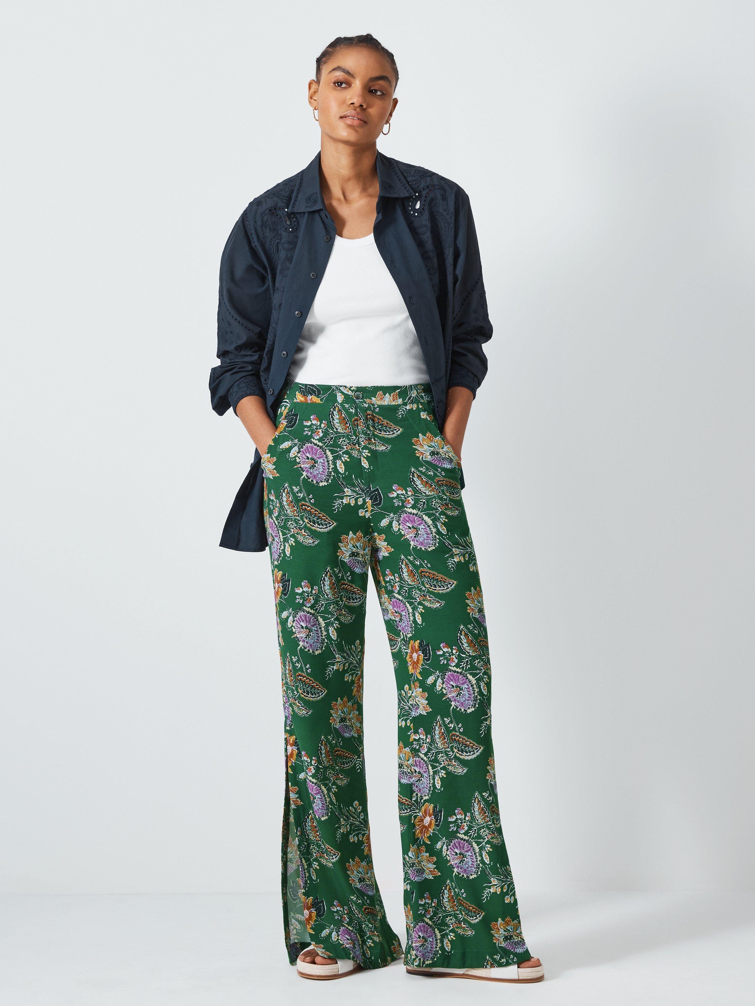 Equipment Jacqueline Floral Print Trousers, Eden/Mutli