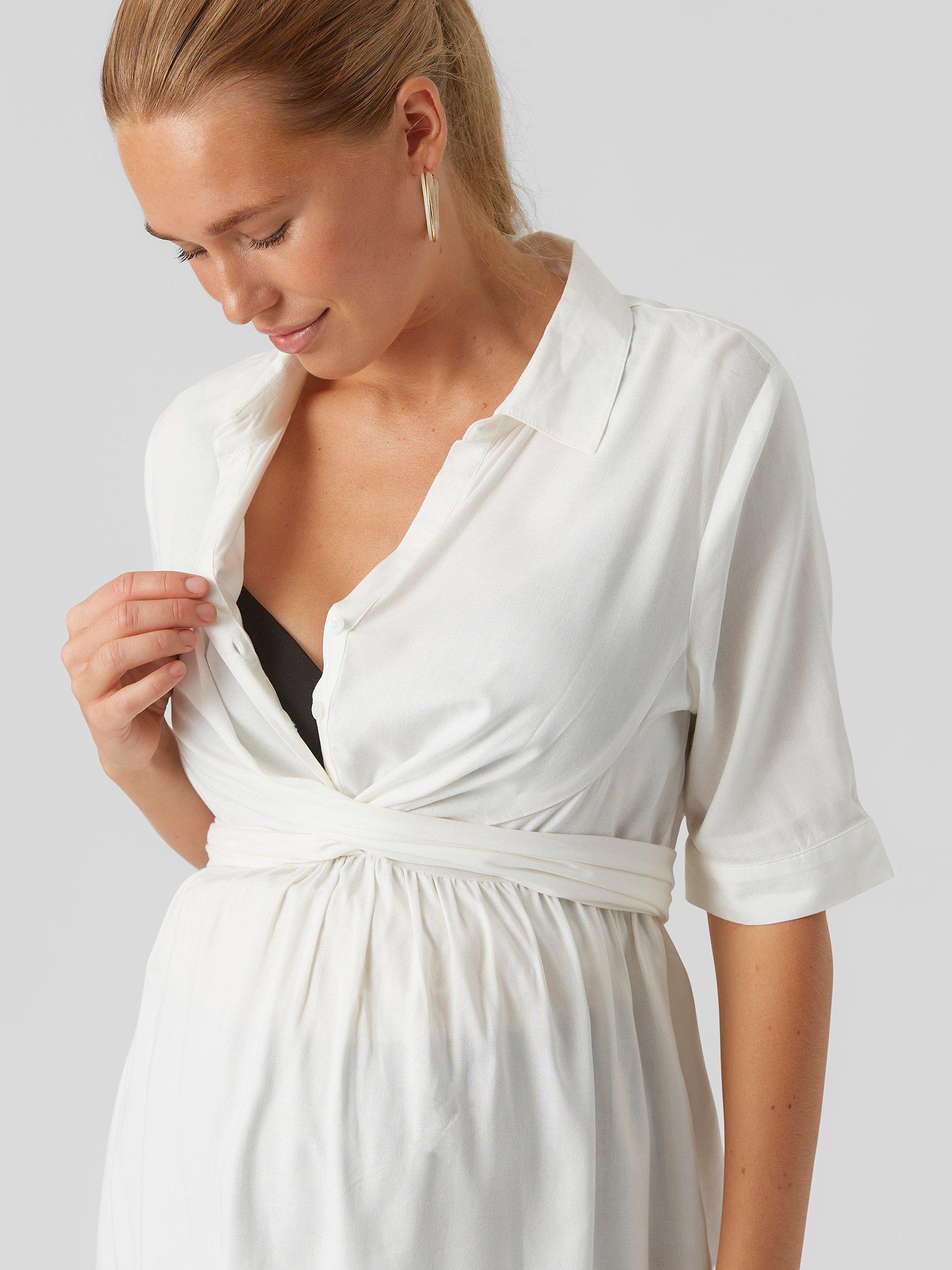 Mamalicious Eline Belted Maternity & Nursing Top, Snow White