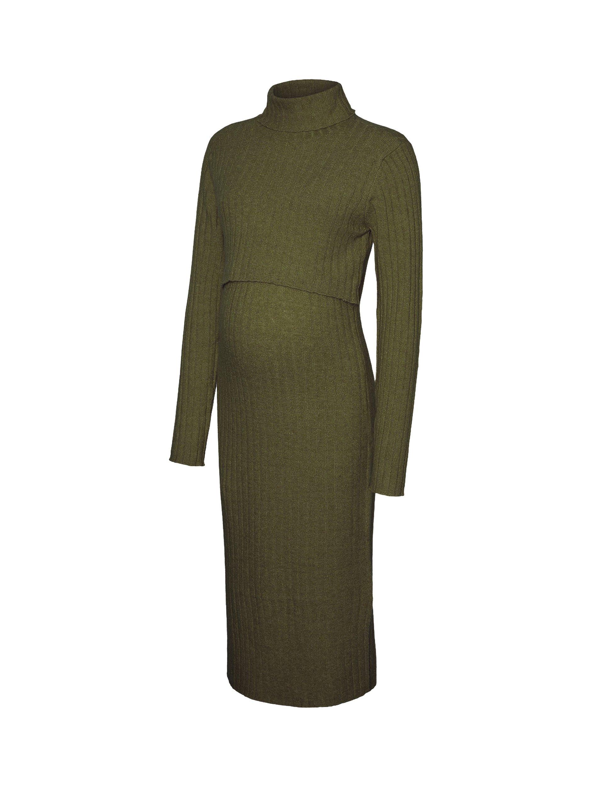 Mamalicious Suniva Maternity & Nursing Knit Dress, Winter Moss
