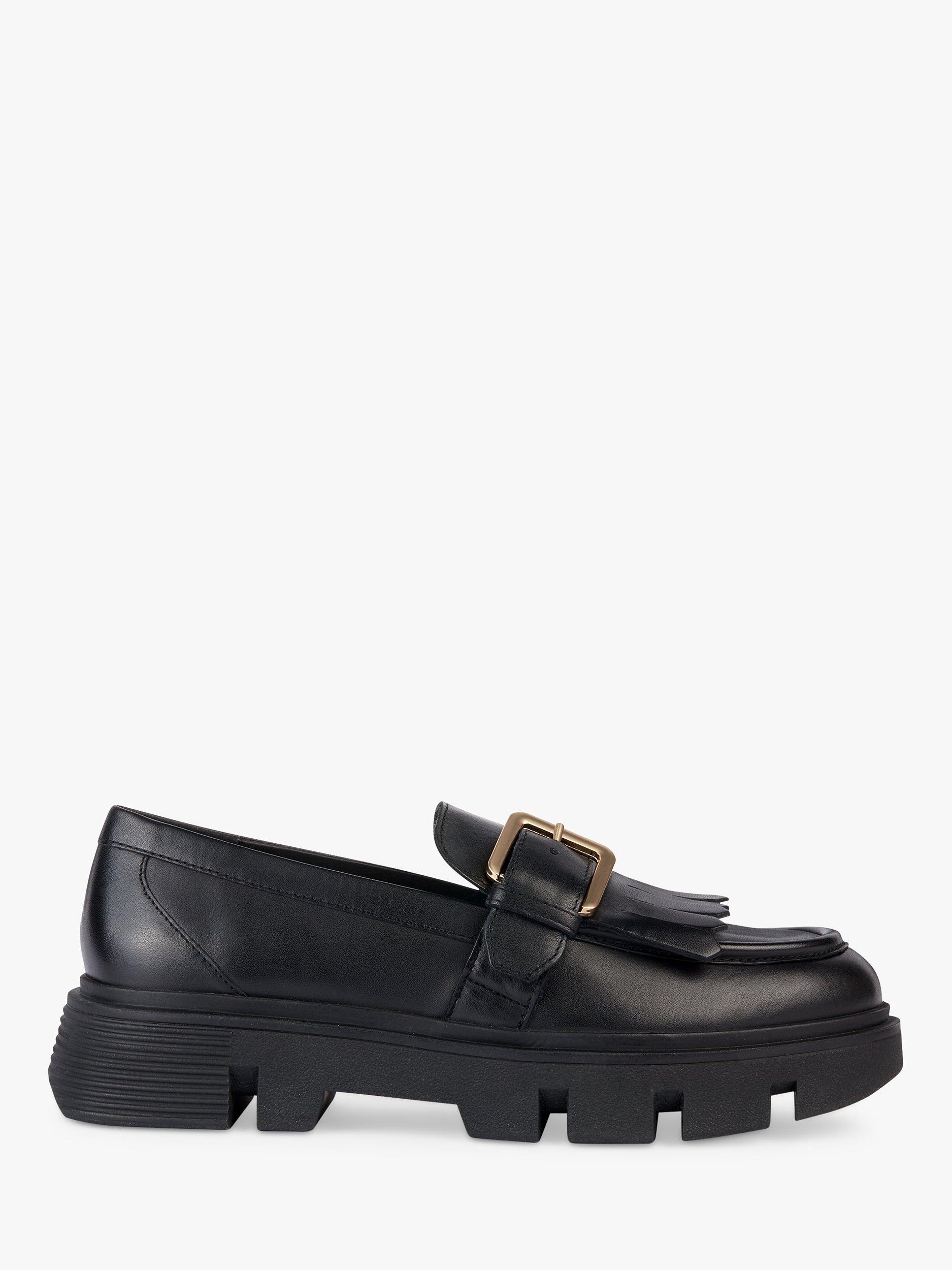 Geox Wide Fit Vilde Chunky Loafers, Black