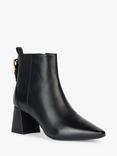 Geox Giselda Wide Fit Leather Ankle Boots, Black