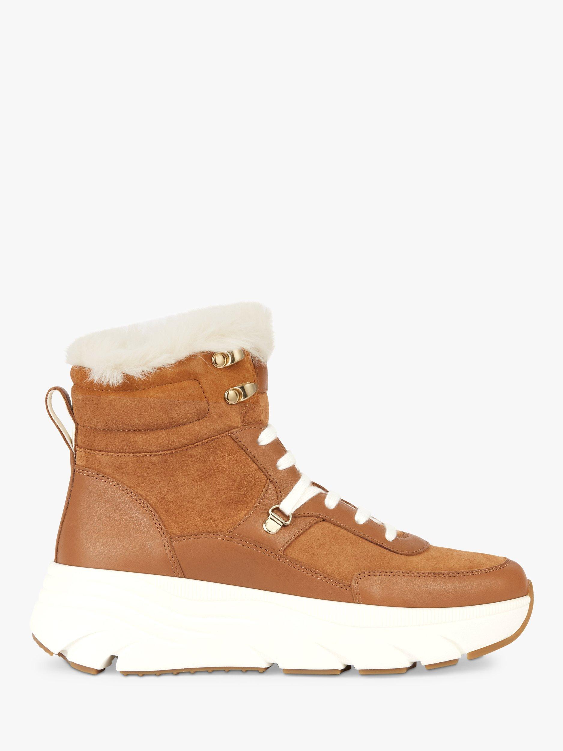 Geox Diamanta Leather Lace Up Shoes, Cognac