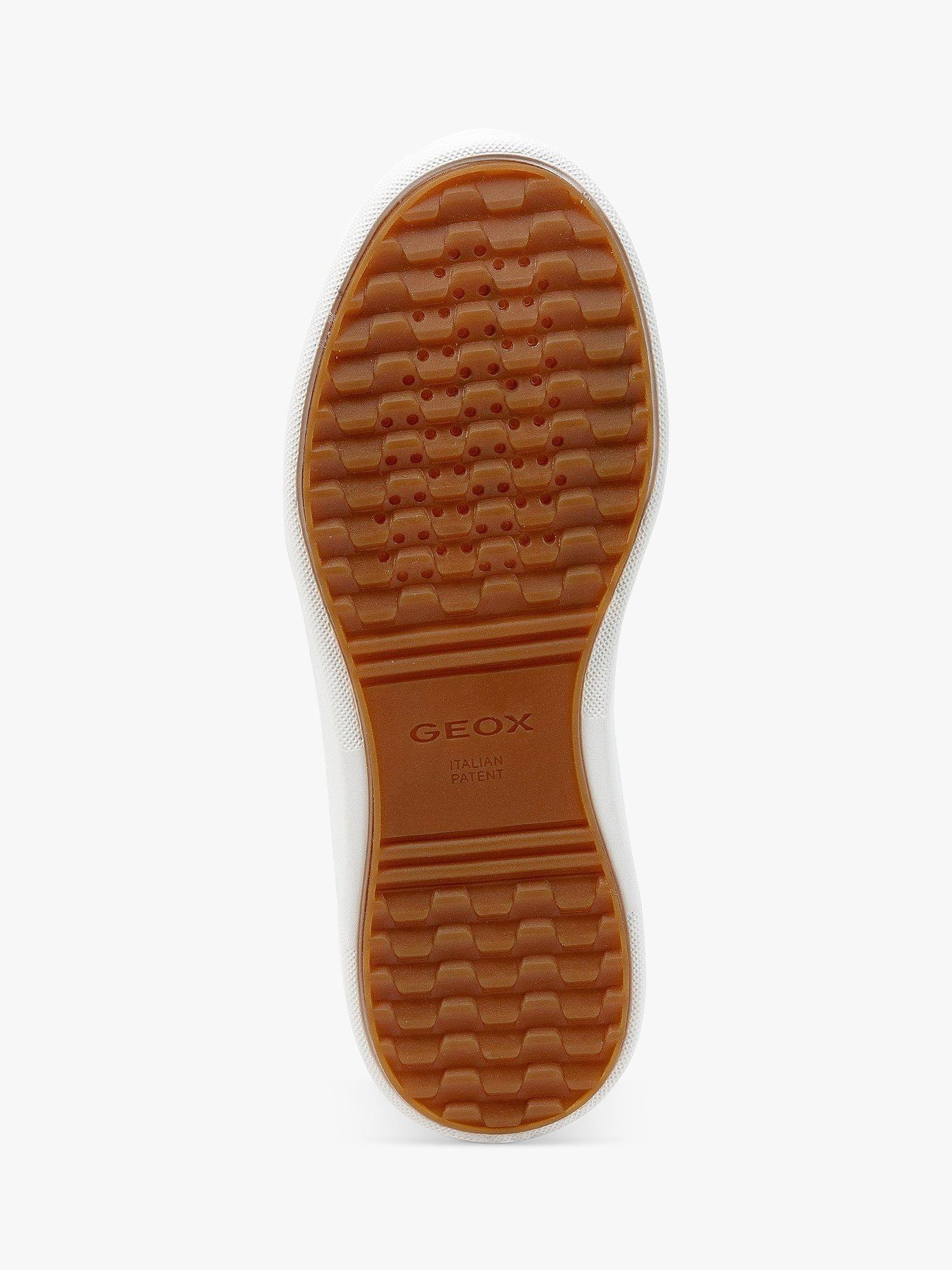 Product image 6 of 6, which shows Geox Dalyla Low Top Leather Trainers, White/Champagne, 3