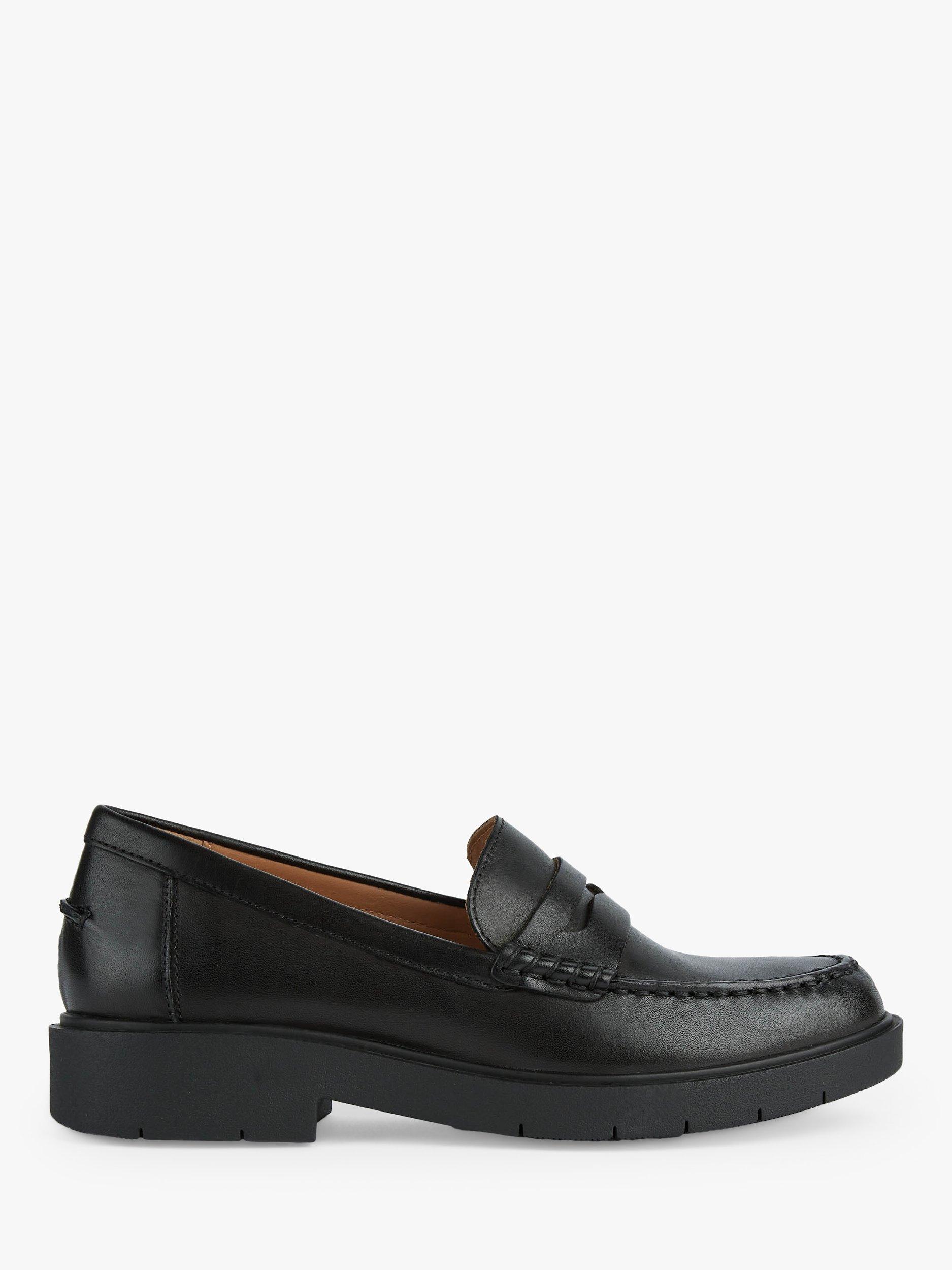 Geox Spherica EC1 Leather Loafers Black