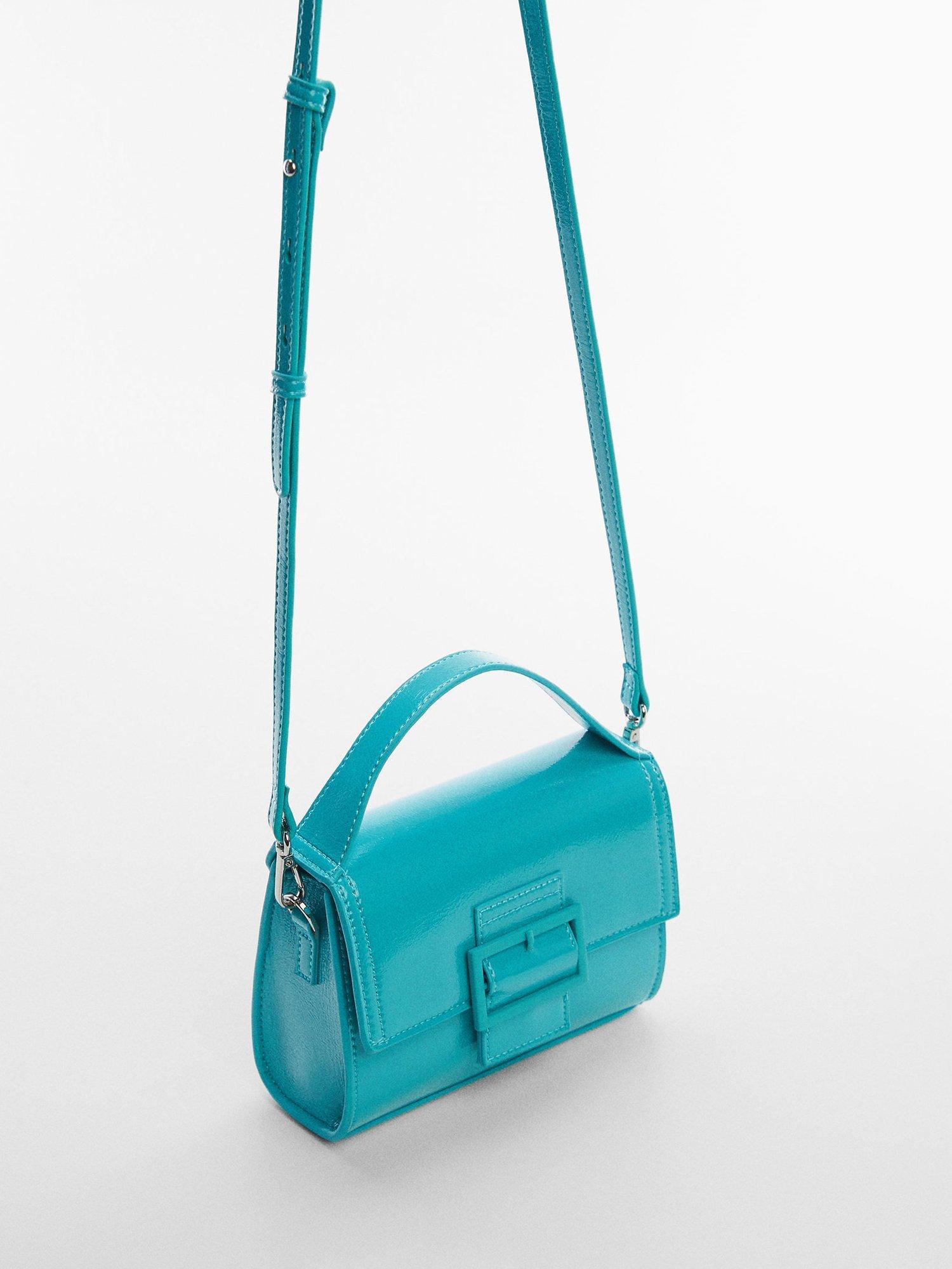 Mango Helena Cross Body Bag, Turquoise - Aqua, One Size