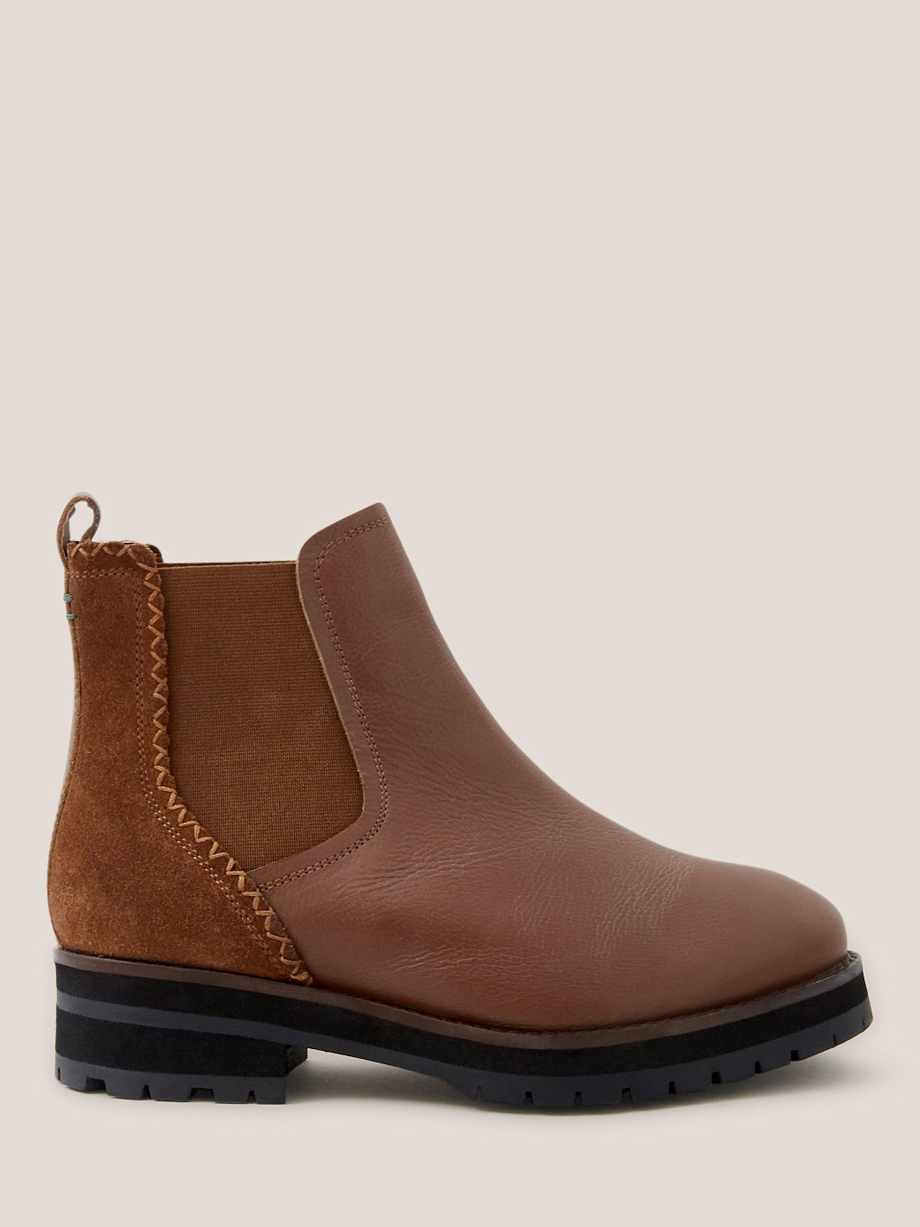 White Stuff Wide Fit Chelsea Boots, Mid Tan