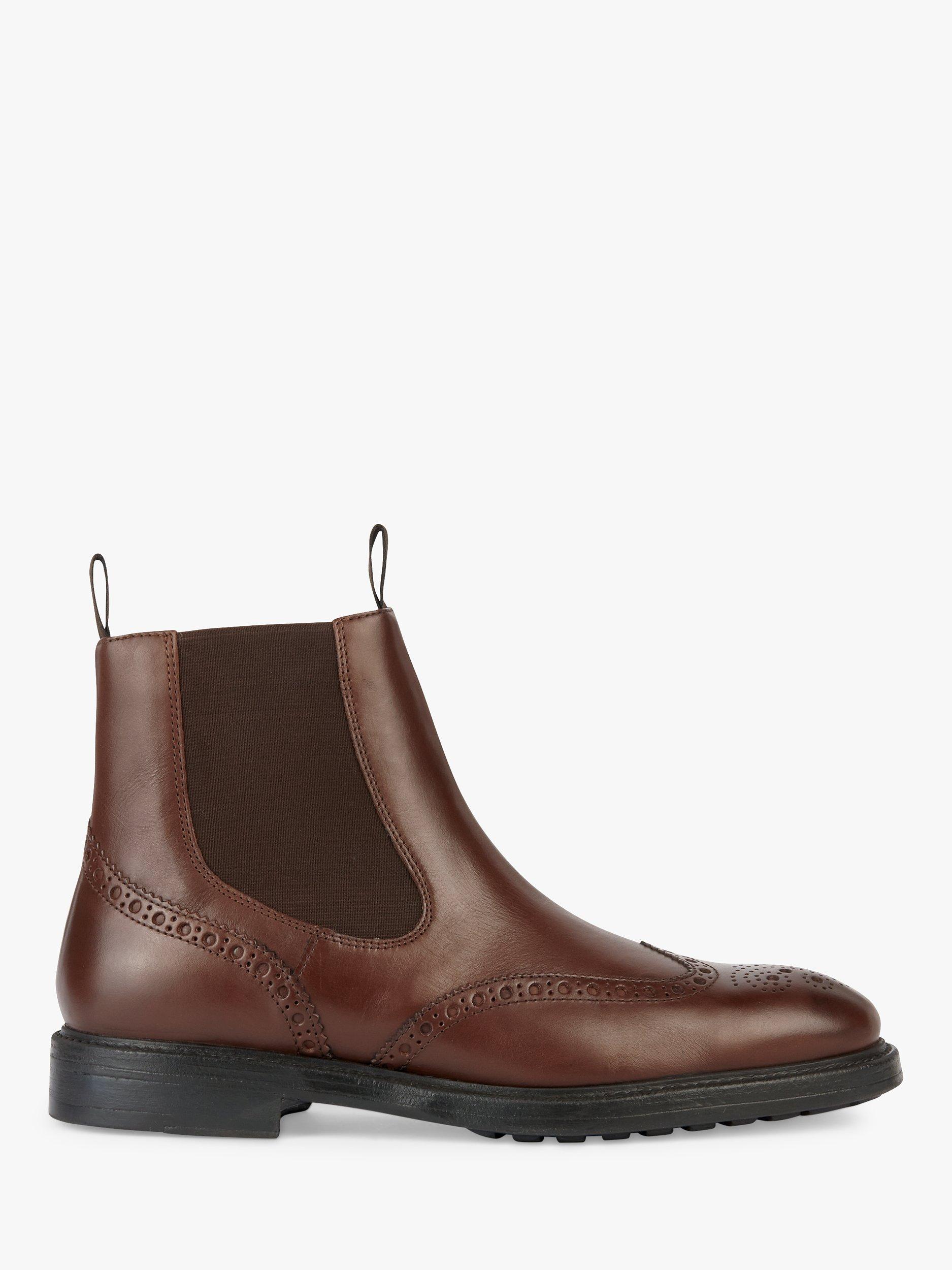 Geox Tiberio Leather Ankle Boots, Cognac
