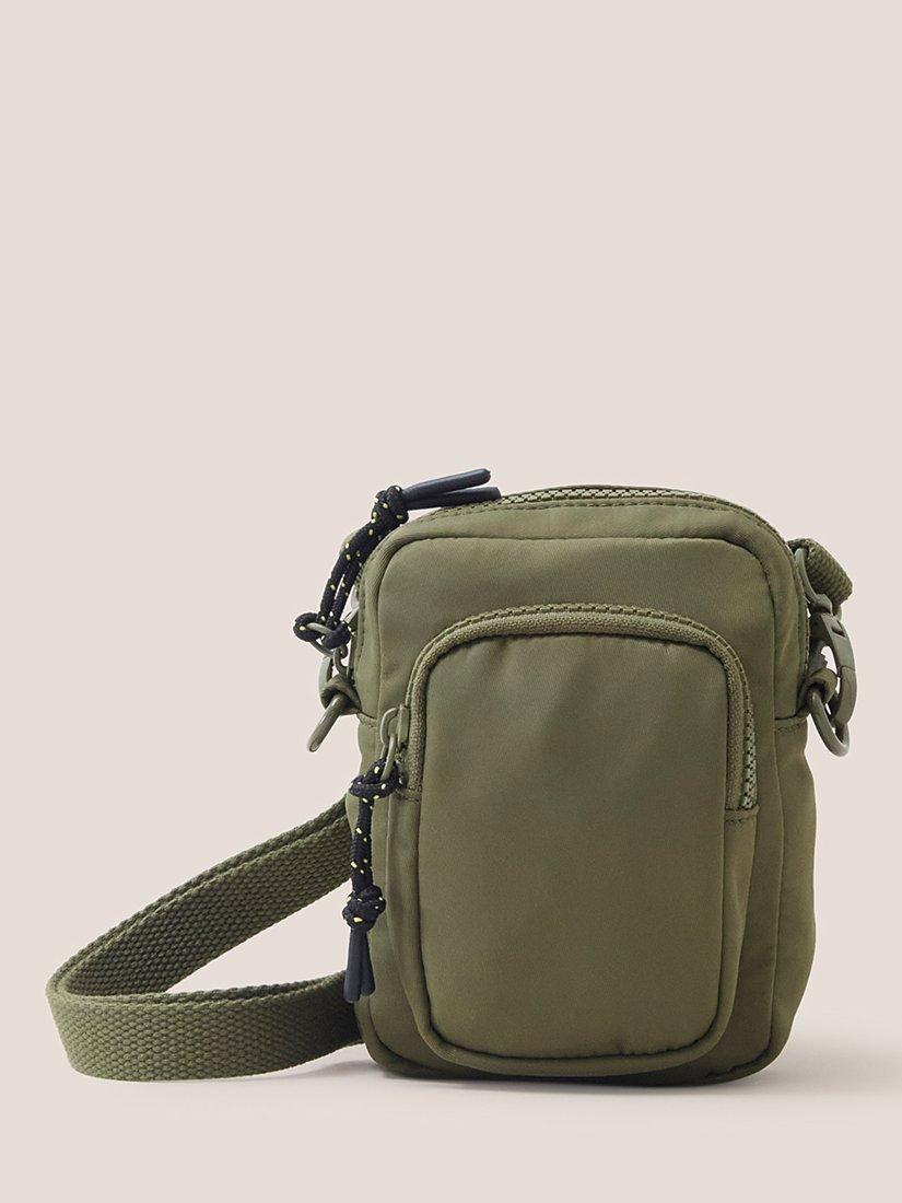 White Stuff Nylon Phone Bag, Khaki Green