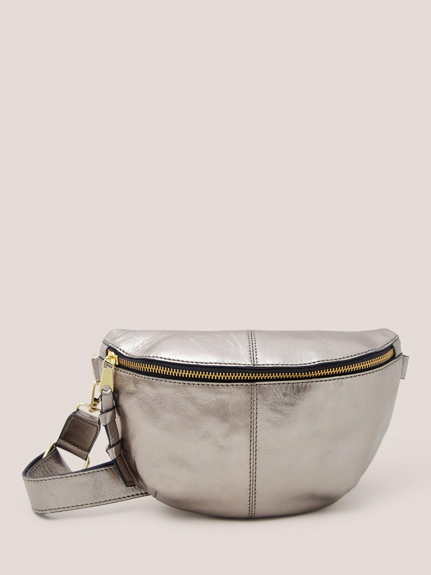 White Stuff Leather Sling Bag Gold