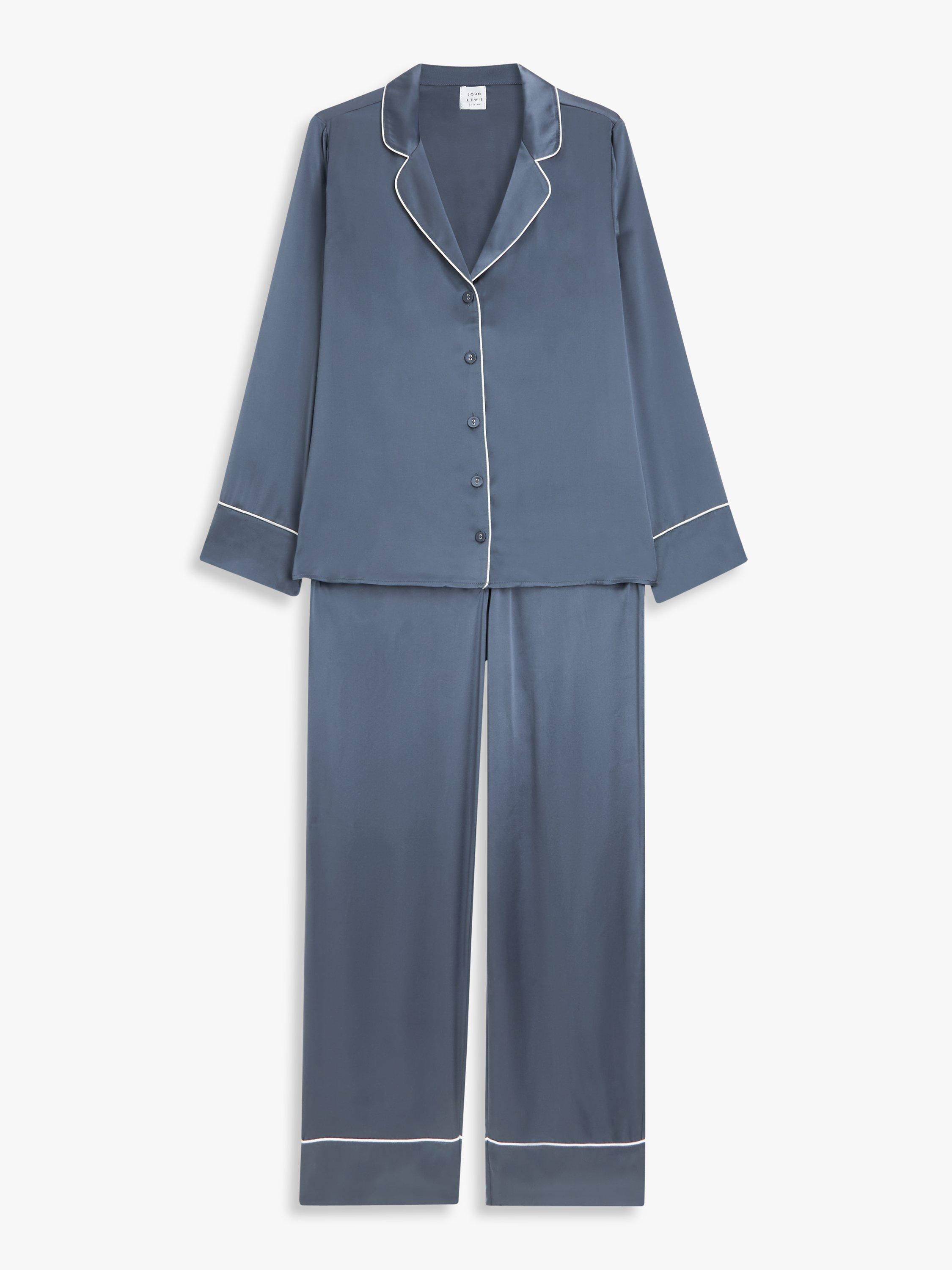 John Lewis Piped Silk Pyjama Set