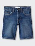 Mango Kids' John Denim Shorts, Navy