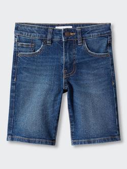 Mango Kids' John Denim Shorts, Navy, Navy