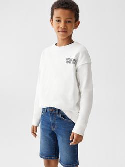 Mango Kids' John Denim Shorts, Navy - view 2, Navy